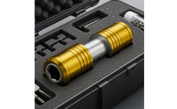2 Pieces 54 Mm Long Double-Ended Adapter Metal Body Quick Conversion Adapter Ridged Grip Power Drill Socket Converter Machined Surface
