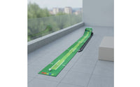 Roll-up Putting Mat with Return Track Clear Alignment Golf Putting Mat Easy to Store Portable for Beginners