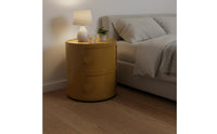 Bedside Cabinet Modern Minimalist Round Nightstand Versatile Use Multi-Layer Storage Cabinet for Bedroom, Living Room, Washroom