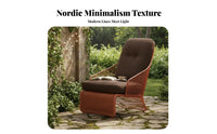 Nordic Design Woven Frame Single Sofa Weather Resistant Woven Lounge Chair Designer Look Outdoor Furniture Thick seat pads for Designers, Hotel Managers, homeowners, Balcony, supportyard, Deck, waterfront