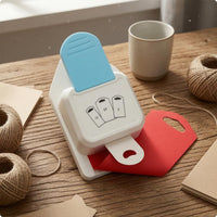 Handheld Paper Label Punch Flat Base Crown-Shaped Label Punch Rounded Corners
