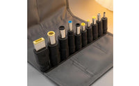 10 Pieces Black DC Adapter Conversion Plug Set Color-Coded Laptop Power Adapter Plug Plastic Body