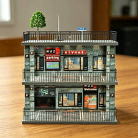 Model Car Parking Garage Multi Level Design Diorama Shelf for Room Decor