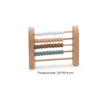 Early Learning Wooden Abacus Educational Abacus with Five Rods Compact Wooden Counting Toy Classic for Toddlers, Playroom, Nursery