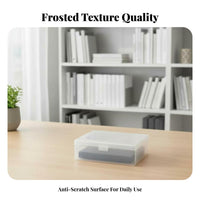 Rectangular Storage Box Thickened Plastic Durable Snap Lock for Desk