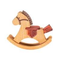 Wooden Rocking Horse DIY Assembly Rocking Horse Desktop Toy for Hobbyists, Makers, Home Decor