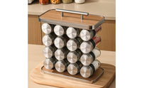 Seasoning Jar Rack Compact Seasoning Bottle Organizer Narrow Profile Modern for Cooks, Kitchen, Dining Room
