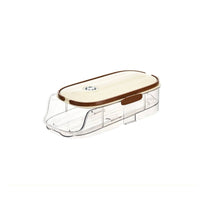 Clear 14 Egg Holder Lidded Egg Storage Box with Lid Sturdy Easy to Clean for Kitchen Countertop