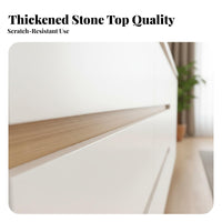 TV Stand and Coffee Table Set Formaldehyde Sintered Stone TV Cabinet Cabinet Scratch-Resistant Solid Wood Storage Cabinet Combo for Families