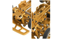 Metal Chassis Frame 1/28 Scale RC Car Chassis with Servo Arm Upgrade for Hobbyists