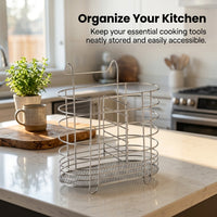 Stainless Steel Wall Mount Chopstick Holder, Kitchen Utensil Organizer for Chopsticks and Spoons, Storage Rack for Home Cooks, Modern Home Storage