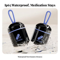4-Compartment voyage Box small Size medication Container Snap Closure