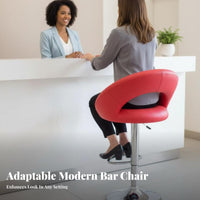 With Backrest Adjustable Swivel Stool Padded Seat Adjustable loopBack Stool Integrated Footrest Counter Chair Modern Design for Homeowners, Business Owners, Interior Designers, Reception Area, Home, Kitchen, Dining Room