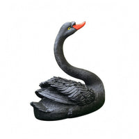 Feather Texture Floating Swan Figurine Vivid Detail Floating Swan Ornament Lifelike Water Ornament for Garden, Courtyard