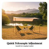 Adjustable Aluminum Tarp Support Pole Twist Lock System Adjustable Tarp Pole Extendable Awning Support Rod Anti-Slip Tip