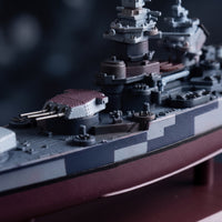 Diecast Metal Battleship Model Detailed Battleship Model with Display Base Realistic Classic for History Buffs