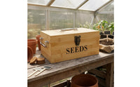 Bamboo Box Rectangular Wooden Storage Box Handles