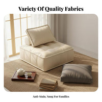 Tofu Cube Seat Combinable Design Connectable Seating Space Saving Floor Sofa for Apartment Dwellers, Young Adults, Bedroom, Lounge Area