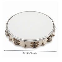White Round Tambourine Easy to Play Teaching Tambourine