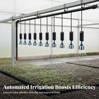 Hanging Micro Sprinkler Set Water Saving Greenhouse Overhead Irrigation System Easy Installation Micro Sprayer System for Farmers, Farm, Nursery, Lawn