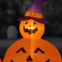 6 Pieces Inflatable Halloween Inflatables Outdoor Inflatable Yard Decorations Cute Inflatable Pumpkins with Ghost Spooky for Lawn, Garden