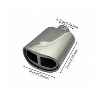 Exhaust Tip with Mesh Insert Decorative Car Exhaust Component Tailpipe Tip Sporty Hardware for Custom Builds