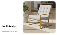 Nordic Design Upholstered Single Sofa Modern Minimalist Oversized Comfy Armchair Leisure design Accent Chair Comfortable for Interior Designers, Apartment Dwellers, Living Room, Hotel Lobby, Coffee Shop, Reception Area