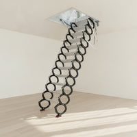 Retractable Attic Ladder Space-Saving Attic Ladder with Anti-Slip Steps Heavy-Duty Foldable Loft Steps for Homeowners, Mezzanine