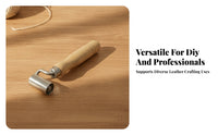 Metal Rolling Head Leather Seam Roller Visible Grain Leather Roller Groove Rings Mirror Finish