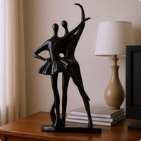 Ballet Dancer Figurine Rectangular Base Ballet Sculpture Dynamic Pose