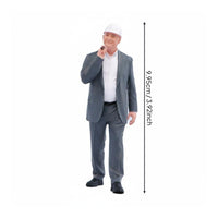 1/18 Construction Worker Figurine high Detailed Hand-Painted Builder Figure Realistic Poses Diorama Accessory for Dioramas