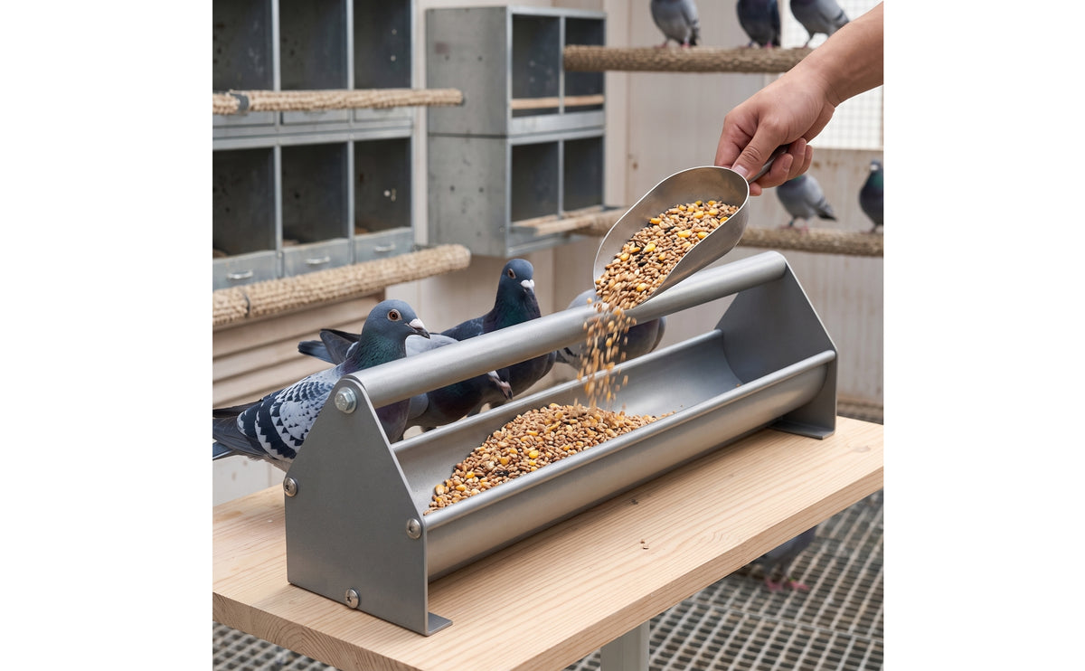 Aluminum Alloy Pigeon Feeder Trough Sturdy Pigeon Feeder Heavy Duty for Bird Keepers