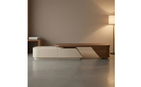 TV Cabinet Extendable TV Cabinet with Storage Low-Profile Media Console for Living Room, Small Apartments