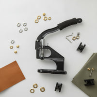 Eyelet Hand Press Machine with Dies Complete Hand Press Machine with Setting Dies Tabletop Rivet Setter for Leathercrafters, Leathercraft, Workshops