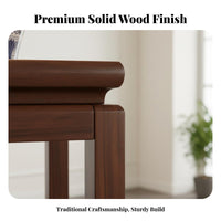 Century-Inspired-Century Inspired Floor Plant Display Rack Natural Aesthetic Chinese Design Pedestal Stand Sturdy and Stable Solid Wood Plant Stool Versatile for Living Room, Balcony, Entryway, Corner