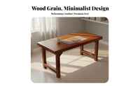 Solid Wood Desk Spacious Workspace Solid Wood Computer Table Sturdy and Wooden Computer Table for Remote Workers, Professionals, Bedroom