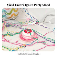Hand Throw Streamers Instant Atmosphere Hand-Thrown Streamer Colorful Delicate Strands Confetti for Event Planners, Adults, Weddings, Celebrations