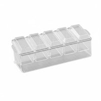 Divided Serving Tray with Lid Portable Compartment Snack Container Clear