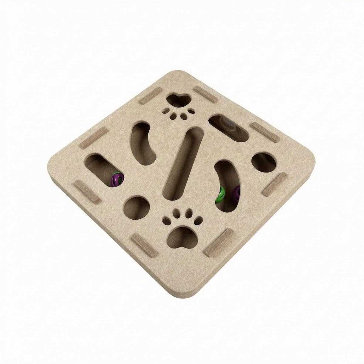 Cutout Openings Feline Maze Box Accessible Side Holes Felt Feline Toy Box Raised Obstacles Interactive