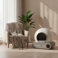 Self-Cleaning Litter Box with App Covered Smart Litter Box for Multi-Cat Households, Apartment, Living Room