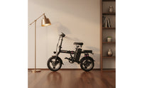 Foldable Electric Bike Street Legal Folding Electric Bicycle Shock Absorption Compact Electric Cycle Double Disc Brakes for Designated Drivers, City Dwellers