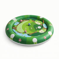 Floating Water Chipping Green Sturdy Pool Golf Game with Club Inflatable Golf Pad with Balls Waterproof Soft-Touch for Families