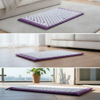 Acupressure Mat Relaxing Acupressure Mat with Sponge Padding Padded Pad for Yogis, Athletes, Domestic Relaxation, Mindful Stretching, Stretching