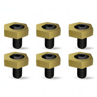 6 Pieces Stainless Steel Six-Face Eccentric Clamp Corrosion-Resistant Eccentric Clamp with Cam Screws for Machinists