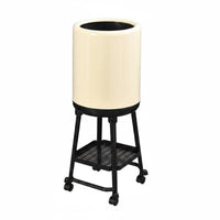 No Bending Over Rolling Kitchen Trash Cart Large Capacity Wheeled Trash Can with Stand 360° Wheels Tall Kitchen Garbage Can Wide Opening for Living Room