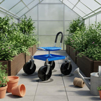 Garden Work Stool with Backrest Ergonomic Garden Seat with Wheels Heavy Duty for Gardeners, Gardening