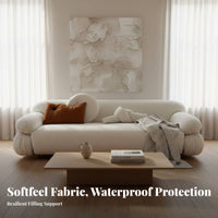 Clamped padding Sofa Nordic Design Upholstered Couch Wabi-Sabi Aesthetic Home Furniture for Homeowners, pairs, Living Room, Small Space, Office