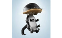 Phone Mount with Rain Cover Anti-Movement Phone Holder with Sun Visor Adjustable Angle Mobile Accessory for Motorcyclists