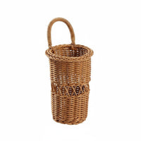 Hanging Utensil Basket Space Saving Woven Hanging Basket Lightweight for Washroom