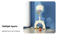 Develops Skills Adjustable Kids Basketball Hoop Easy Installation Indoor Basketball Stand Stable Base Portable Sports Playset for Boys, Toddlers, Babies, Playroom, Bedroom, Living Room, Outdoor